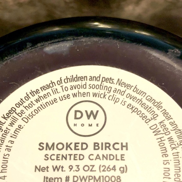 DW HOME CANDLE SMOKED BIRCH RICHLY SCENTED NEW 9.3 oz 1 WICK - Picture 7 of 7